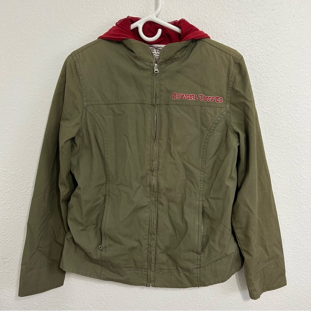 Cowgirl tuff green jacket size M